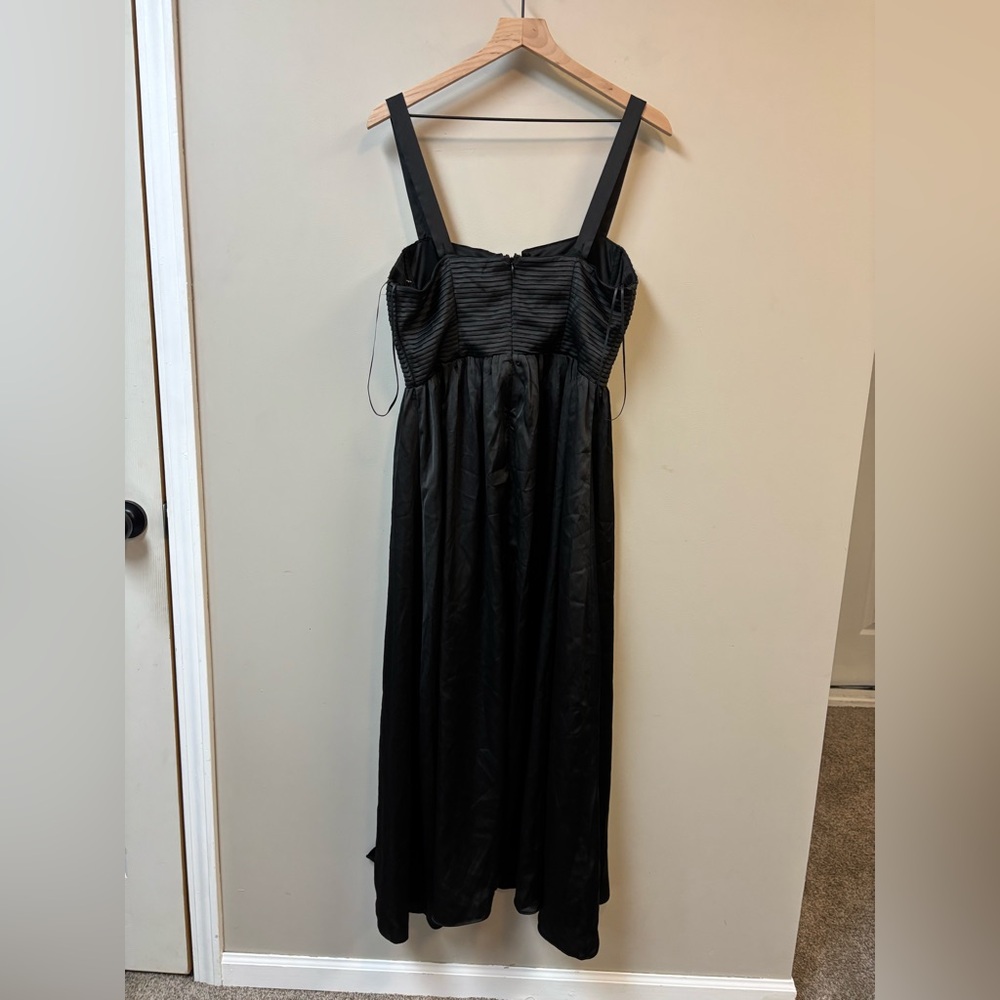 ASTR the Label Pleated Bustier Midi Dress Black size Large - Picture 6 of 8